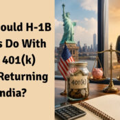 What should h-1b holders do with their 401(k) before returning to india?